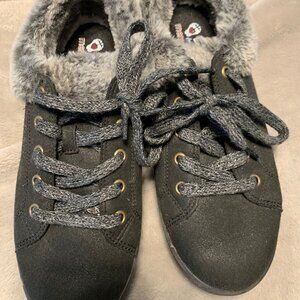 BOBS from Skechers Black Memory Foam Sneakers, Size 8 M